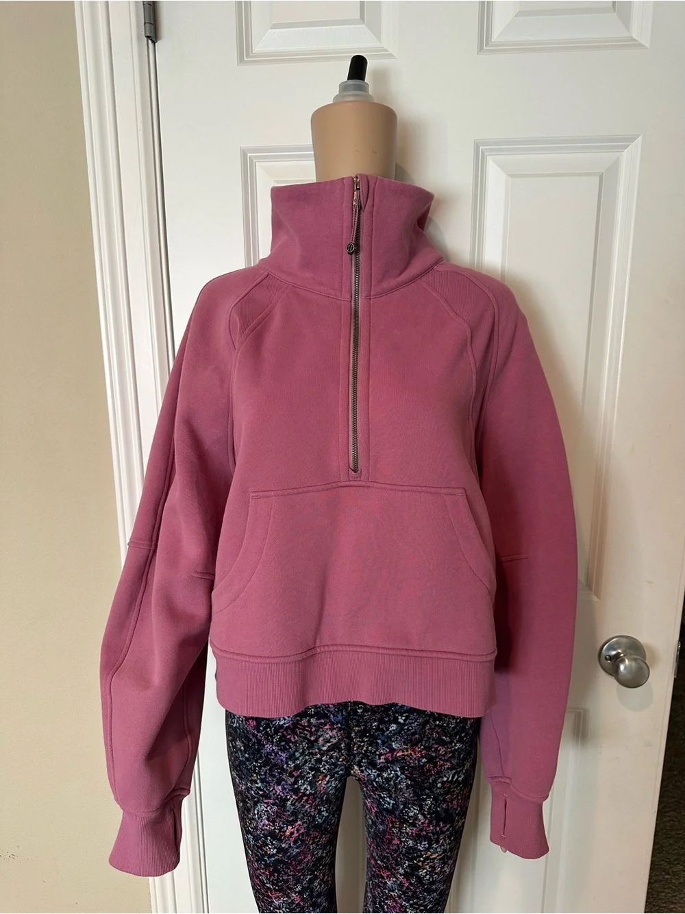 Heathered Mauve lululemon Scuba Half-Zip Pullover Sweatshirt size M/L